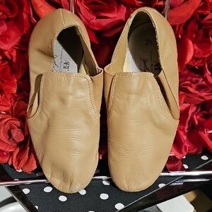ABT Girls Tan Ballet Shoes Size 3 ½